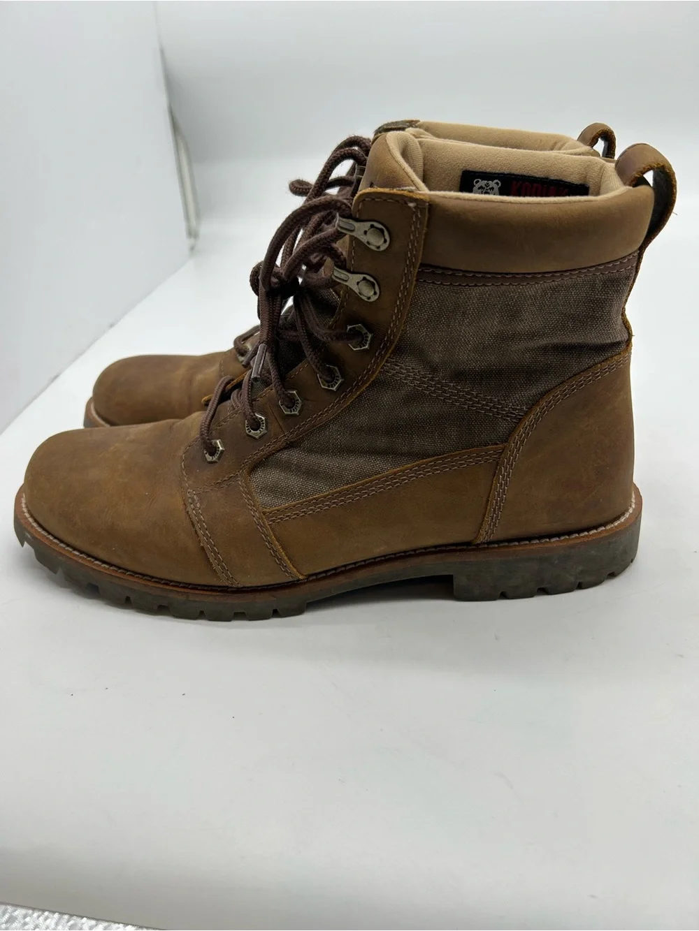 Kodiak Men’s Thane Waterproof Brown Leather Lace-Up Work Boots 11